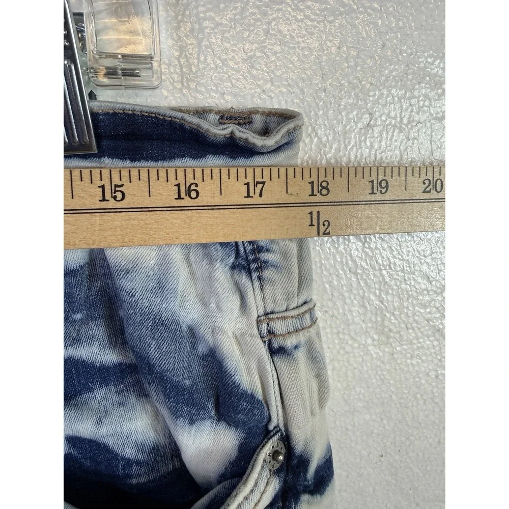 Copper Rivet Jeans Mens 34x32 Blue Paint Splatter Distressed Slim Fit Stone Wash - Picture 8 of 12